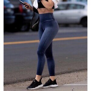 SHEFIT New Midnight Velvet Leggings SOFT Nwt Blue Gray Light Compression